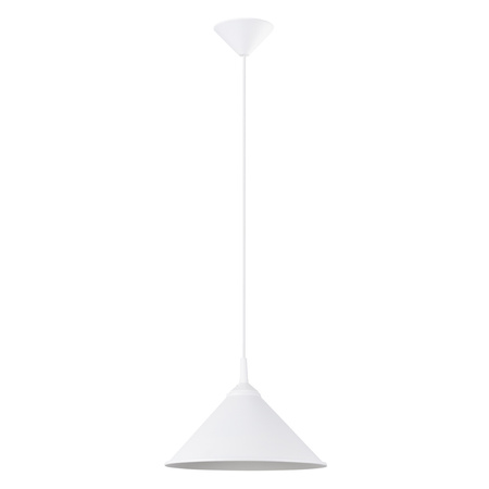 Lampa Sufitowa Wisząca Zwis E27 Geometryczna Biała Skandynawska Zuma Sollux