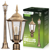 Lampa Ogrodowa Zewnętrzny E27 Niski SŁUPEK LATARNIA 110cm Patyna BELLIS LUMILED