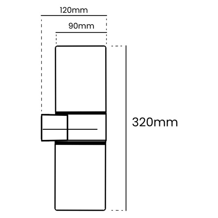 Lampa Ogrodowa Ścienna Zewnętrzna Kinkiet Elewacyjny 2x E27 SALVIA LUMILED