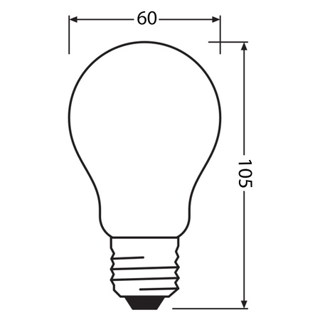 Żarówka LED A60 E27 9.5W = 75W 1055lm 2700K Ciepła Biała FILAMENT ŚCIEMNIALNA LEDVANCE