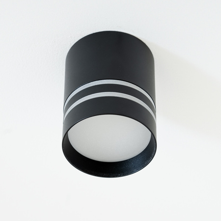 Oprawa Natynkowa HALOGENOWA Spot Tuba ARISA GU10 Okrągła Czarna 80mm LUMILED