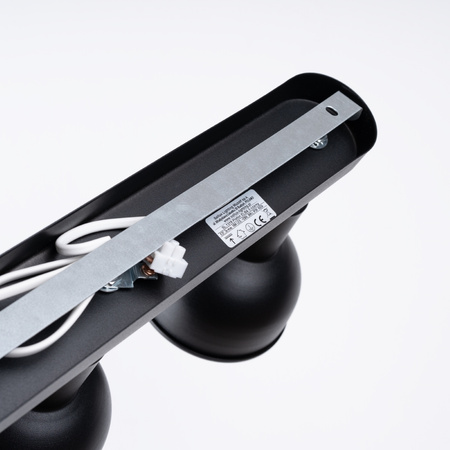 Lampa Sufitowa Oprawa Natynkowa Reflektor 3x E27 Ruchoma Geometryczna Czarna Industrialna Elba Sollux