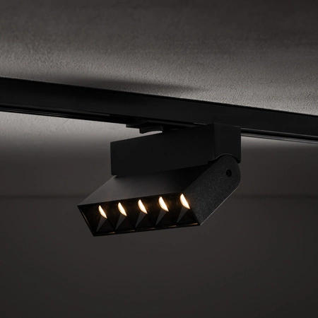 Reflektor Szynowy Lampa do Szynoprzewodów 1-fazowy LED 10W 600lm 3000K Ciepła Czarny Nowoczesna PROFILE FOCUS 7621 Nowodvorski