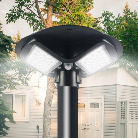 Słup Oświetleniowy 3m Maszt do Lamp Ulicznych Latarni Okrągły Czarny