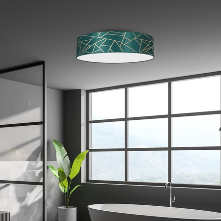 Plafon LED Lampa Sufitowa ZIGGY Zielona Złota Zielona 3xE27 Ø60cm Milagro
