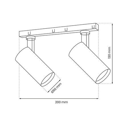 Lampa LED Reflekotr Szynowy MAGNETIC TRACK 2x10W LED 3000K Milagro