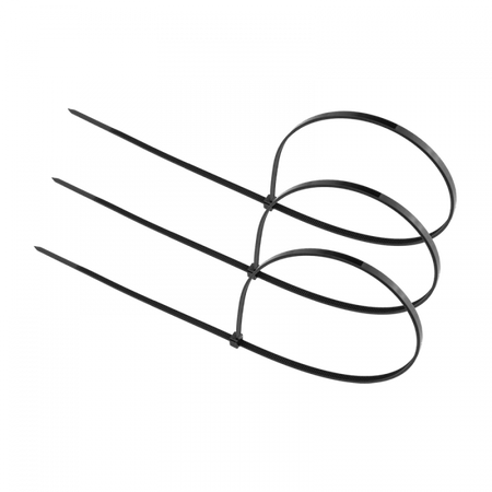 Opaski Zaciskowe Kablowe 3.6x400 mm Czarne UV TRYTYTKI TRYTKI ZIPERKI OK-36400B .MORE 100 szt.