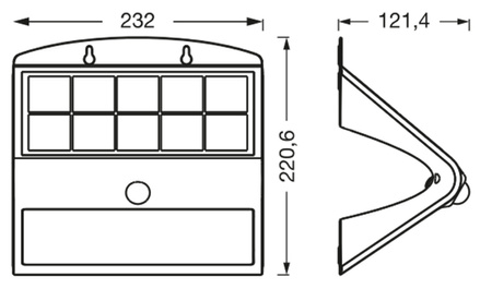 Lampa Solarna Ogrodowa Zewnętrzna Kinkiet Elewacyjny LED 8W 850lm 4000K IP65 Czarny Z Czujnikiem Ruchu i Zmierzchu Endura Ledvance