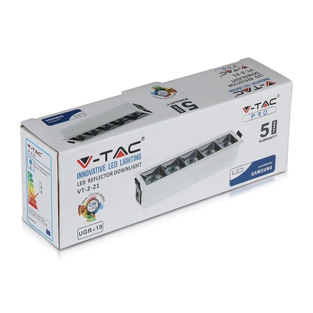 Oprawa LED Podtynkowa Spot 20W 2700K Stała SMD SAMSUNG CHIP Prostokątna VT-2-21 V-TAC