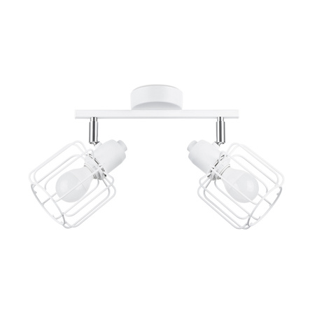 Lampa Sufitowa Wisząca 2x E14 Żyrandol Geometryczna Geometryczna Biała Nowoczesna Beluci Sollux