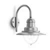 Kinkiet Ogrodowy Lampa Elewacyjna Zewnętrzna LATARNIA E27 IP44 Szara Raindrop Philips