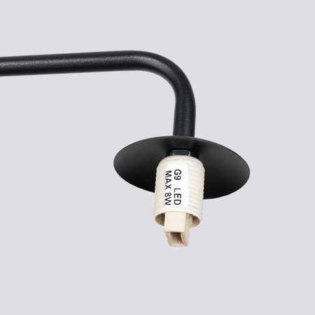 Lampa Ścienna Kinkiet 1x G9 Czarna Biała Astral French Sky SL.1661 Sollux