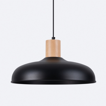 Lampa Sufitowa Wisząca Zwis E27 Okrągła Czarna Skandynawska Indy Sollux