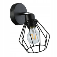 Lampa Ścienna Reflektor Kinkiet Spot E27 Ruchomy Czarny Otto Masterled