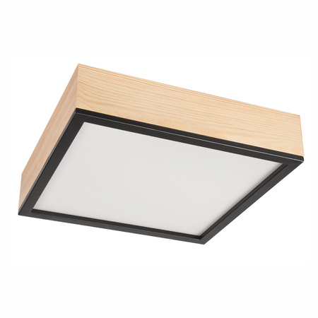 Plafon LED Lampa Sufitowa SANTIAGO 4xE27 Kwadratowa Drewniana LD-PD-9.5 Lamkur