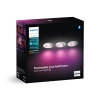 3x Oprawa Podtynkowa Wpuszczana LED Hermetyczna IP44 Łazienkowa 4.2W 400lm IP44 White and Color Ambiance RGB + TW Chrom Inteligentna SMART Zigbee Bluetooth Xamento Philips HUE