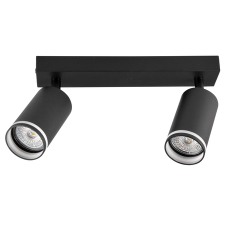 Oprawa Ścienno-Sufitowa Reflektor Punktowy 2x GU10 Czarna PARIS Sanico Goldlux