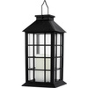 Lampion Ogrodowa LED Solarna Wisząca LATARENKA 32cm Czarna