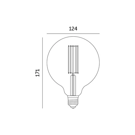 Żarówka LED E27 Kulka 7W 800lm 3000K Ciepła 360° Filament Line Kobi