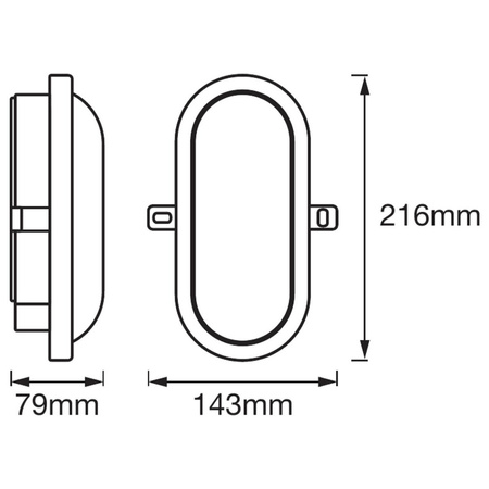 Lampa LED Przemysłowa Zewnętrzna Kinkiet Elewacyjny 11W 840lm 4000K IP54 Biały Z Modułem Awaryjnym Bulkhead Ledvance
