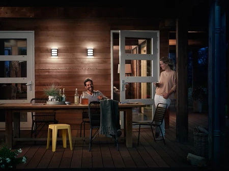 Kinkiet Ogrodowy Lampa Elewacyjna Zewnętrzna LED 6W 500lm 4000K Antracyt IP44 Python Philips