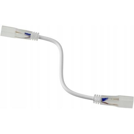 Złączka dwustronna długa z przewodem do taśmy LED 230V 6W + Widełki