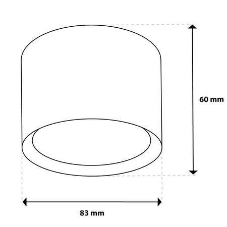 Oprawa HALOGENOWA Natynkowa SUNLA Tuba Gx53 LED Spot Kinkiet Sufitowa Walec Biały LUMILED