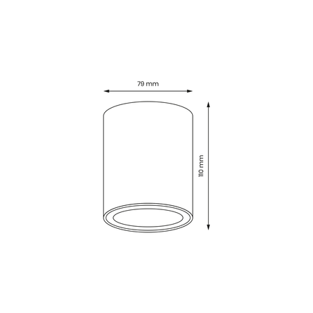 Oprawa Natynkowa HALOGENOWA Tuba Spot Okrągła Czarna GU10 Bima Milagro