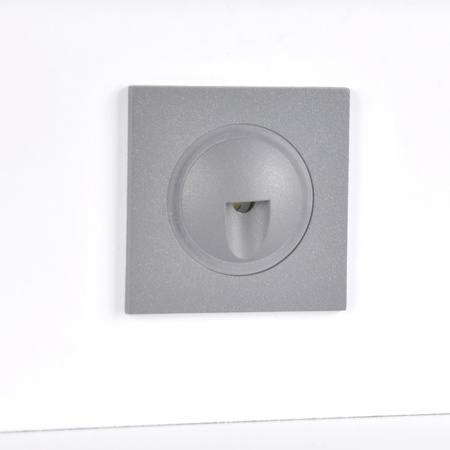Lampa oprawa schodowa podtynkowa LED 3W 20lm IP44 4000K grafit kwadrat Q3 GOLDLUX (Polux)
