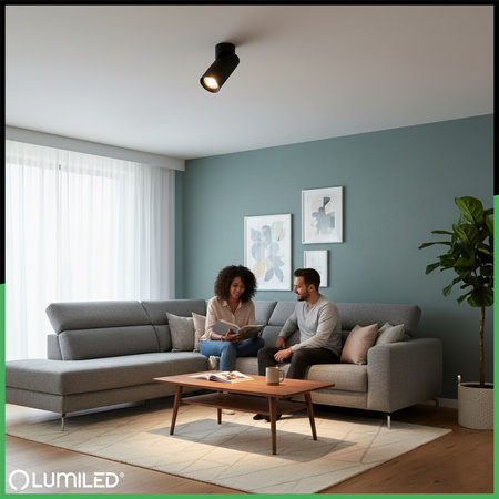 Lampa Sufitowa Plafon SPOT TUBA Reflektor Oprawa Halogenowa Skośna GU10 TABULA LUMILED