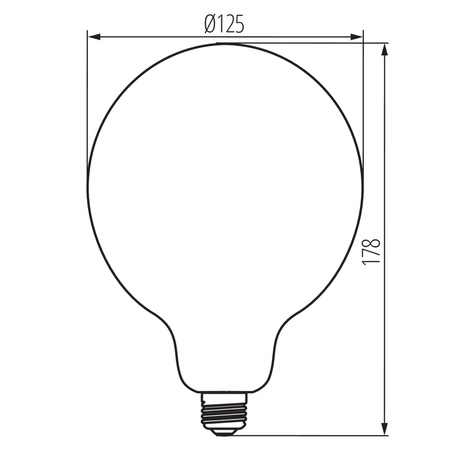 Żarówka LED E27 Edison G125 4W 250lm 1800K Ciepła Bursztynowa XLED Filament Kanlux