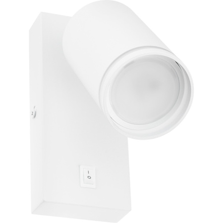 Lampa ścienna Kinkiet GU10 RING z włącznikiem biały