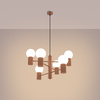 Lampa Wisząca Żyrandol 6x G9 Aluminiowa Mokka Halo French Sky SL.1834 Sollux