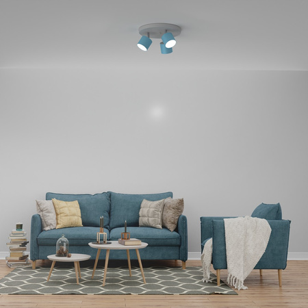 Lampa Sufitowa DIXIE Niebieska Biała 3xGX53 Ruchoma Milagro