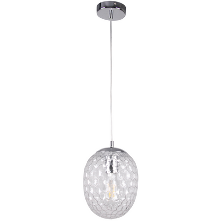 Lampa wisząca sufitowa LORA WHITE transparentna 1x E27 GOLDLUX (Polux)