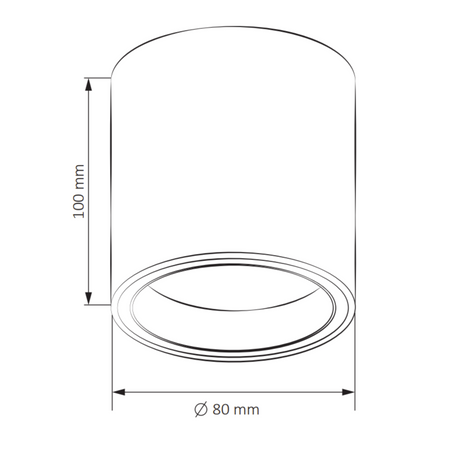 Oprawa Natynkowa Punktowa Spot GU10 Czarna FALCO Sanico Goldlux