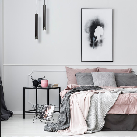 Lampa wisząca DANI 1xGU10 Wąski Klosz Czarna Chrom MLP6231 Milagro Metal