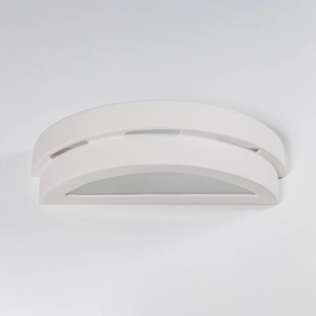 Lampa Ścienna Oprawa Natynkowa Kinkiet E27 Półokrągła Biała Nowoczesna Helios Sollux