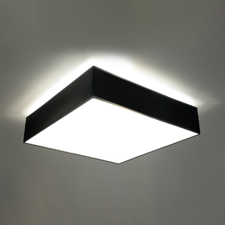 Lampa Sufitowa Oprawa Natynkowa 4x E27 Plafon Kwadratowa Czarna Minimalistyczna Horus Sollux