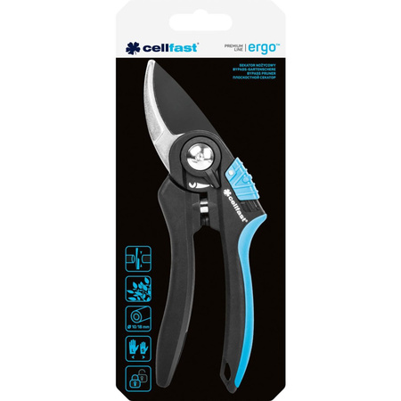 Sekator Nożycowy Ręczny Ogrodowy do Gałęzi Krzewów z Regulacją ERGO CELLFAST