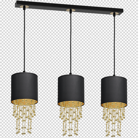 Lampa wisząca ALMERIA 3xE27 Elegancka Sznury Korali MLP64400 Milagro Metal + Tworzywo sztuczne+ Tkanina