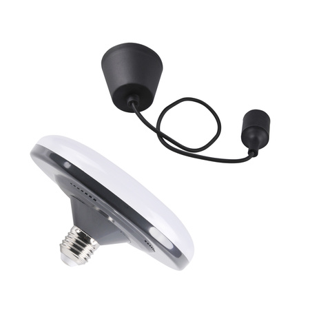 LAMPA wisząca, SUFITOWA KIKI 1xE27 10W CZARNA 3000K GOLDLUX (Polux)