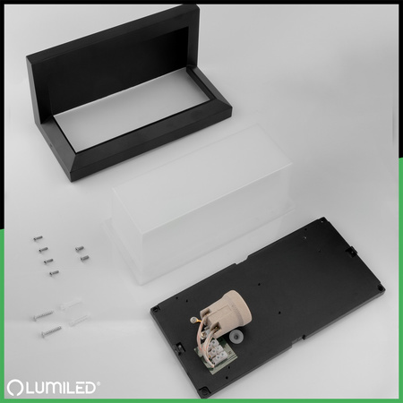 Lampa Ogrodowa Kinkiet Elewacyjny E27 Prostokątny LEVIS LUMILED