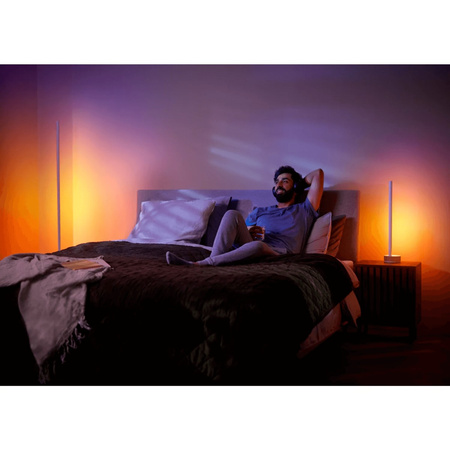 Lampa Stojąca Podłogowa SIGNE GRADIENT LED Dębowa EU/UK 29W CCT RGB PHILIPS HUE Bluetooth Zigbee