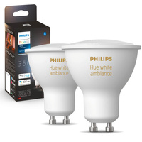 2PAK Żarówka LED GU10 5W CCT PHILIPS HUE White & Ambiance Bluetooth Zigbee