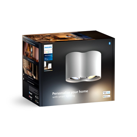 Lampa Sufitowa LED Oprawa Natynkowa TUBA SPOT 8.4W 800lm IP20 White Ambiance TW Biała Inteligentna SMART Zigbee Bluetooth + Regulator Pilot Pillar Philips HUE