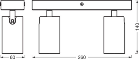 Lampa LED Ścienna Sufitowa Kinkiet Oprawa Natynkowa 6.8W 460lm 3000K Ciepła Ściemnialna Biały LED Spot Octagon Ledvance