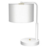 Lampka Biurkowa Stołowa ALBION Biała Tkanina 1xE27 Milagro