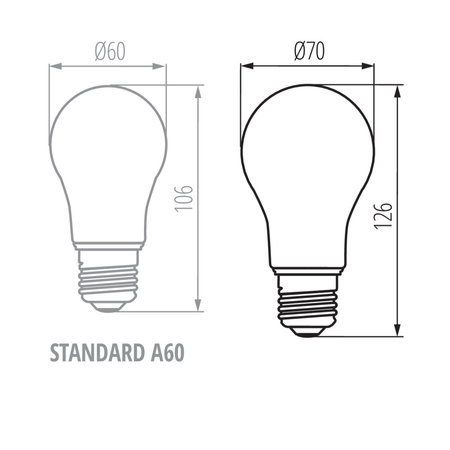 Żarówka LED E27 Edison A70 18W = 149W 2450lm 2700K Ciepła Przezroczysta XLED Filament Kanlux