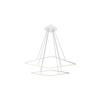 Lampa wisząca NIX biały kwadrat ramka 50W LED IP20 Metal i akryl styl nowoczesny minimalistyczny Milagro